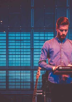 Picture of surprised young pretty with 3d glasses