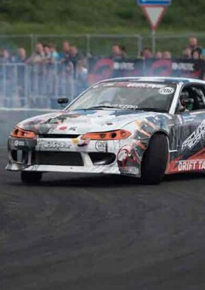 Red Sport Car Mercedes-Benz C63 AMG Drive Speed.