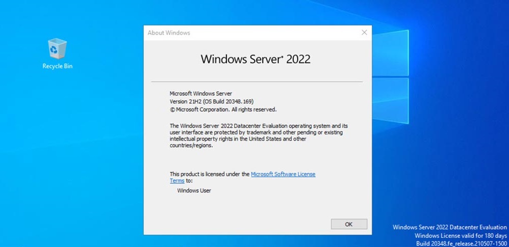 Windows Server 2022 Screen