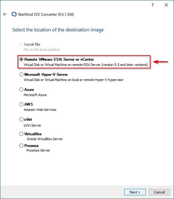 migrate proxmox vms to vmware with starwind v2v converter 13