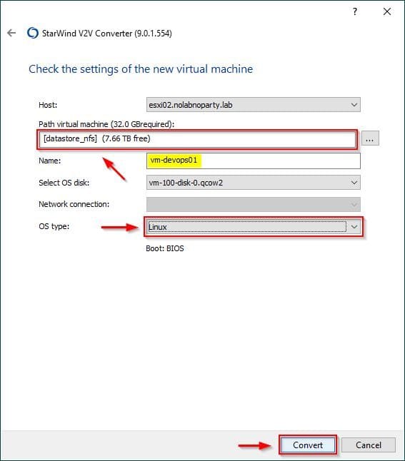 migrate proxmox vms to vmware with starwind v2v converter 17