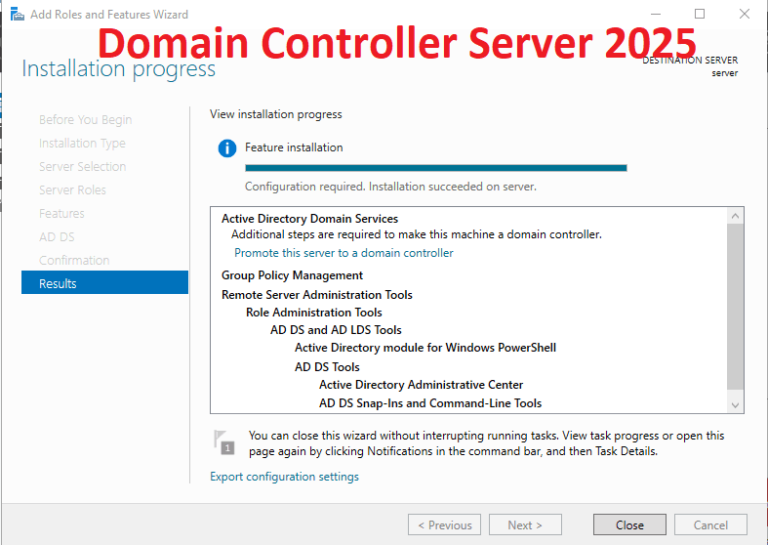 Domain Controller in Windows Server 2025