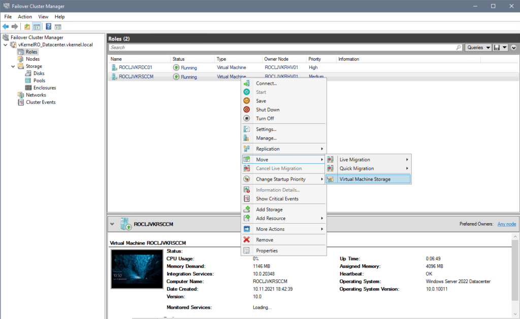 HyperV Storage Live Migration 12