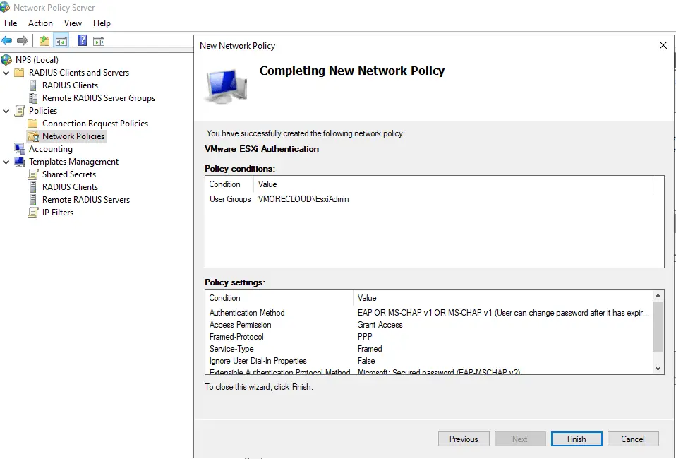 Windows Server 2022 as a RADIUS Server for Two-Factor Authentication in ESXi 8
