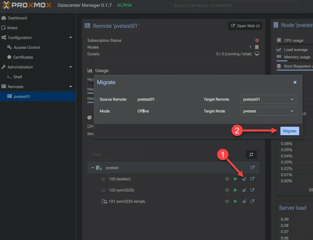 migrating a virtual machine functionality