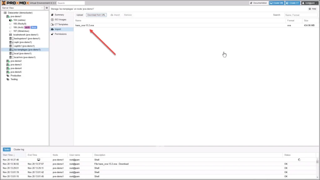 Proxmox VE 8.3 New Features with OVA Import