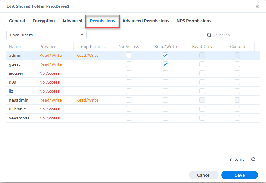 Mount Synology Drive in Proxmox with NFS