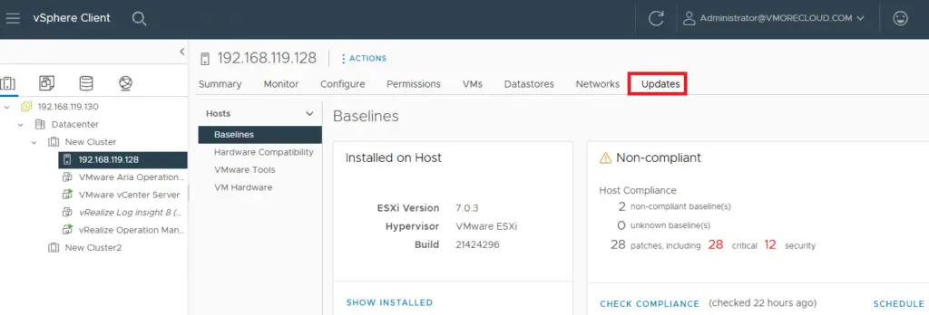 Upgrade VMware ESXi 7.0 to 7.0 U3u via vCenter Server: Complete Step-by-Step Guide