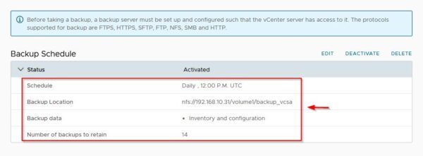 vCenter Server backup best practices