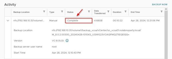 vCenter Server backup best practices