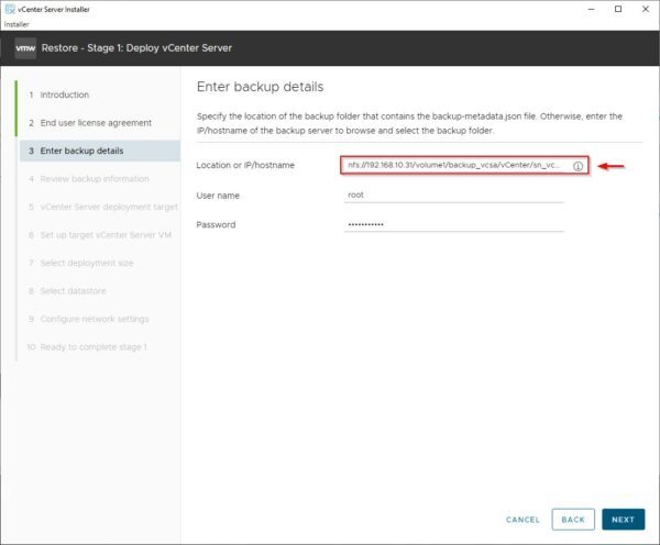 vCenter Server backup best practices
