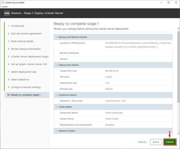 vCenter Server backup best practices