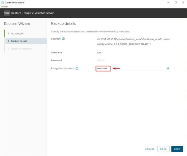vCenter Server backup best practices