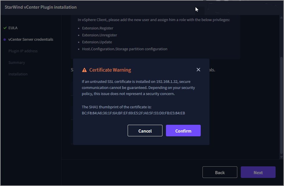 cerfitificate warning