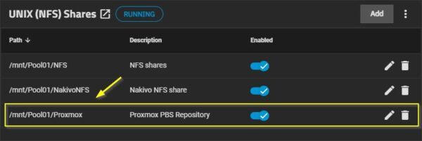 Proxmox Backup Server with NFS repository configuration