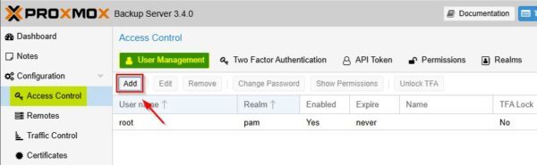 Proxmox Backup Server with NFS repository configuration