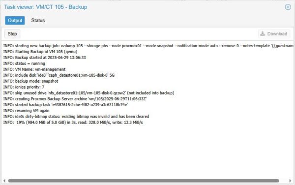 Proxmox Backup Server with NFS repository configuration