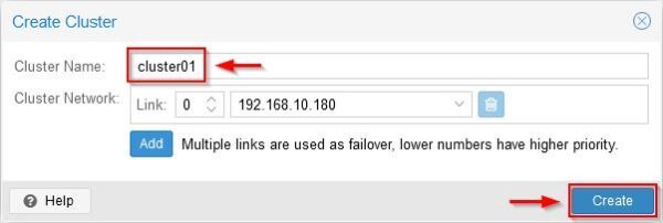 Create a Proxmox cluster