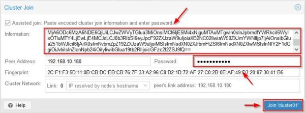 Create a Proxmox cluster