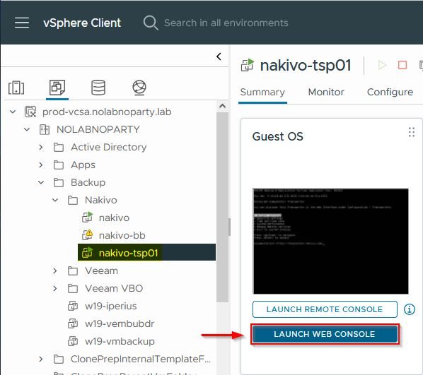 nakivo configure boot verification for vm backups 10