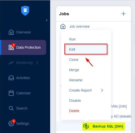 Nakivo: configure Boot Verification for VM Backups