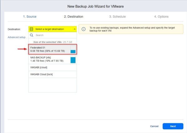 nakivo configure federated repository 18 600x425 1