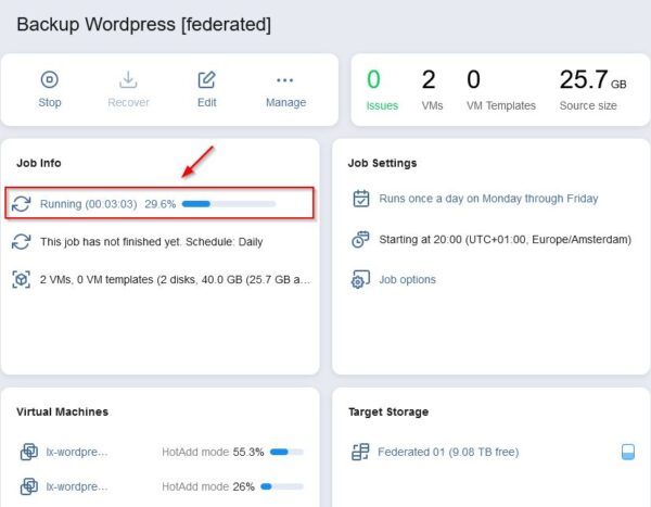Nakivo: configure a Federated Repository