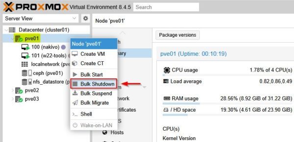 shutdown proxmox cluster with ceph 04 600x290 1