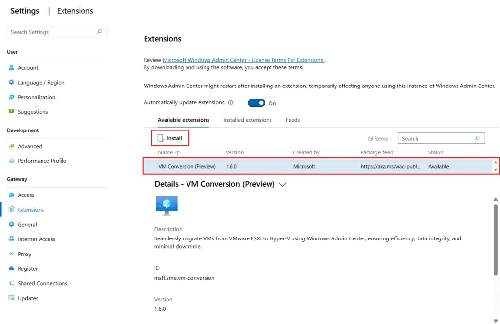 Migrate VMware virtual machines to Hyper-V in Windows Admin Center (Preview)
