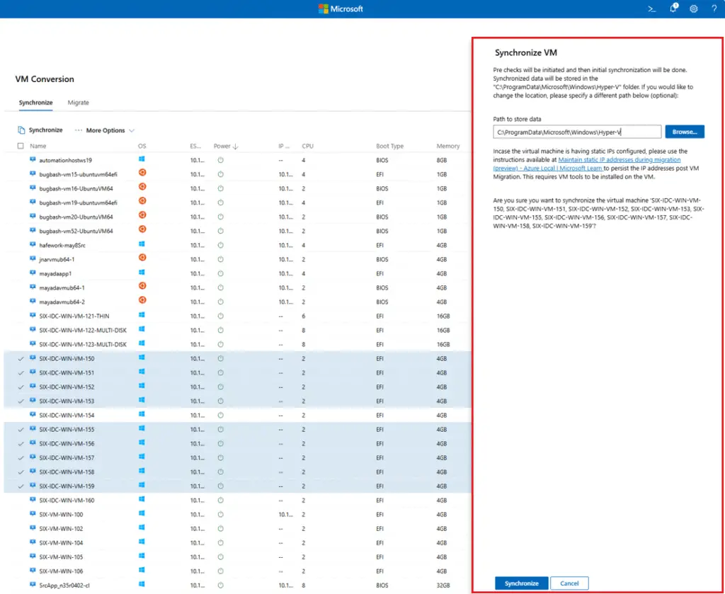 Migrate VMware virtual machines to Hyper-V in Windows Admin Center (Preview)