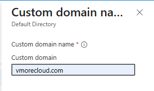 Adding a custom domain to Azure AD