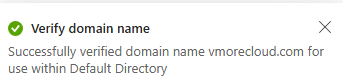 Adding a custom domain to Azure AD