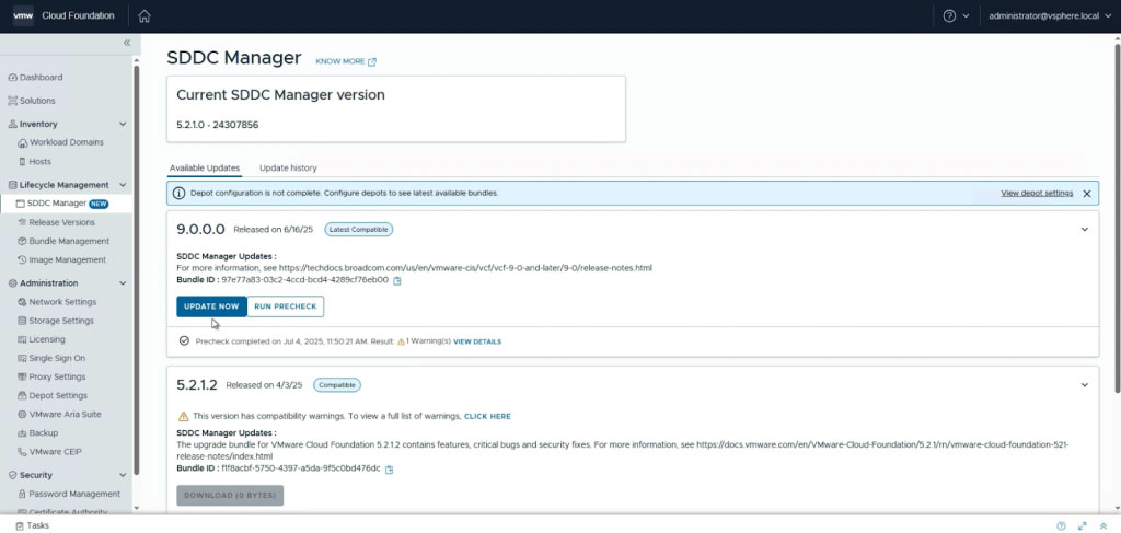 How to upgrade VMware Cloud Foundation to version 9.0? 2 How to upgrade VMware Cloud Foundation to version 9.0?