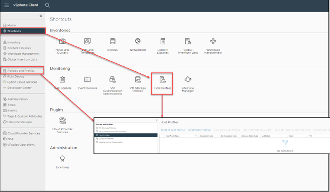 Host Profiles invSphere