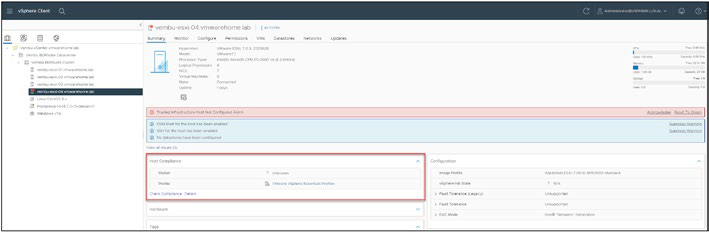Host Profiles invSphere