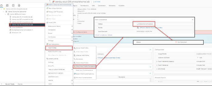 Host Profiles invSphere