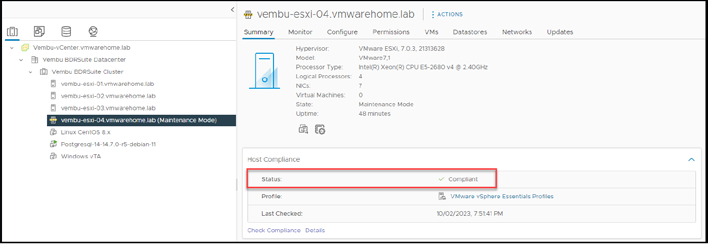 Host Profiles invSphere