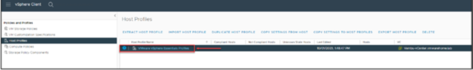 Host Profiles invSphere