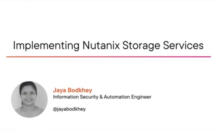 Implementing Nutanix Storage Services-PluralSight