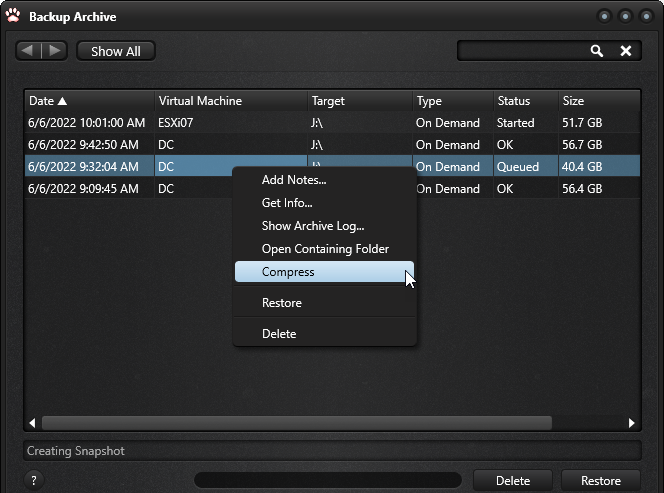 How To backup running VMs on VMware Workstation with schedule