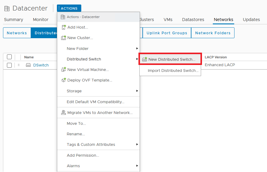 Configure NFS Datastore on VMware ESXi with a Distributed Switch