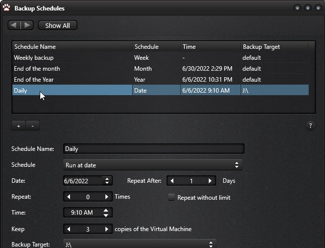 How To backup running VMs on VMware Workstation with schedule