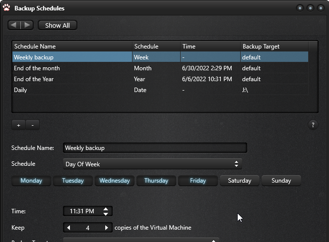How To backup running VMs on VMware Workstation with schedule