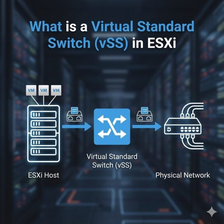 What is a Virtual Standard Switch (vSS) in ESXi