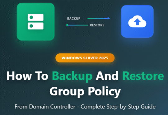 How To Backup And Restore Group Policy From Domain Controller On Windows Server 2025