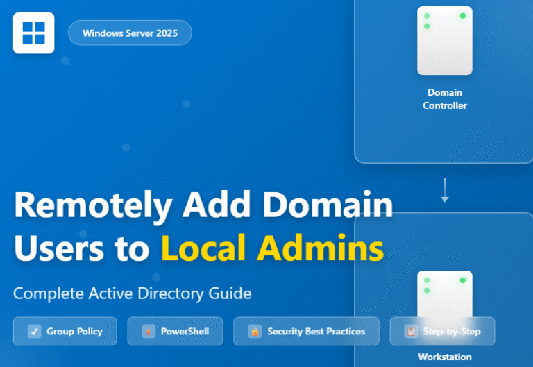 How to Remotely Add Domain Users to Local Administrators Group in Windows Server 2025