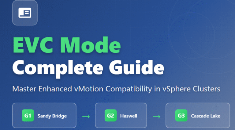 VMware EVC Mode: The Complete Guide to Enhanced vMotion Compatibility in vSphere Clusters