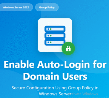 How to Enable Auto-Login for Domain Users Using Group Policy in Windows Server 2022