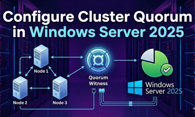 How to Configure Cluster Quorum in Windows Server 2025