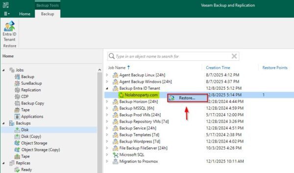 How to backup Microsoft Entra ID with Veeam